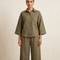 The Verona Linen Set - Olive