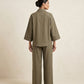 The Verona Linen Set - Olive