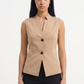 The V-Line Beige Vest