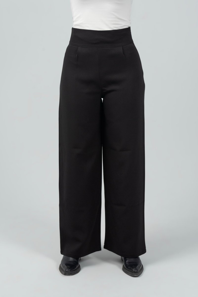 Black High - Waist Classic Trousers - Hushy Wear