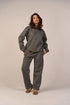 Crew Neck Pullover & Sweatpants - Set - Gray - Hushy Wear