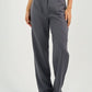 Gray Pleated Straight - Leg Trousers - Hushy Wear