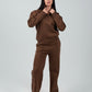 Half - Zip Lounge Top – Mocha - Hushy Wear
