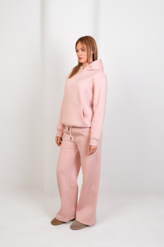 Hoodie & Sweatpants Set in Pink - Hushy Wear