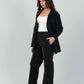 Relaxed Fit Blazer Waterproof Leather (Blazer Only) - Black - Hushy Wear