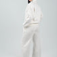 Relaxed Fit Half - Zip Sweater & Pants Set – Offwhite - Hushy Wear