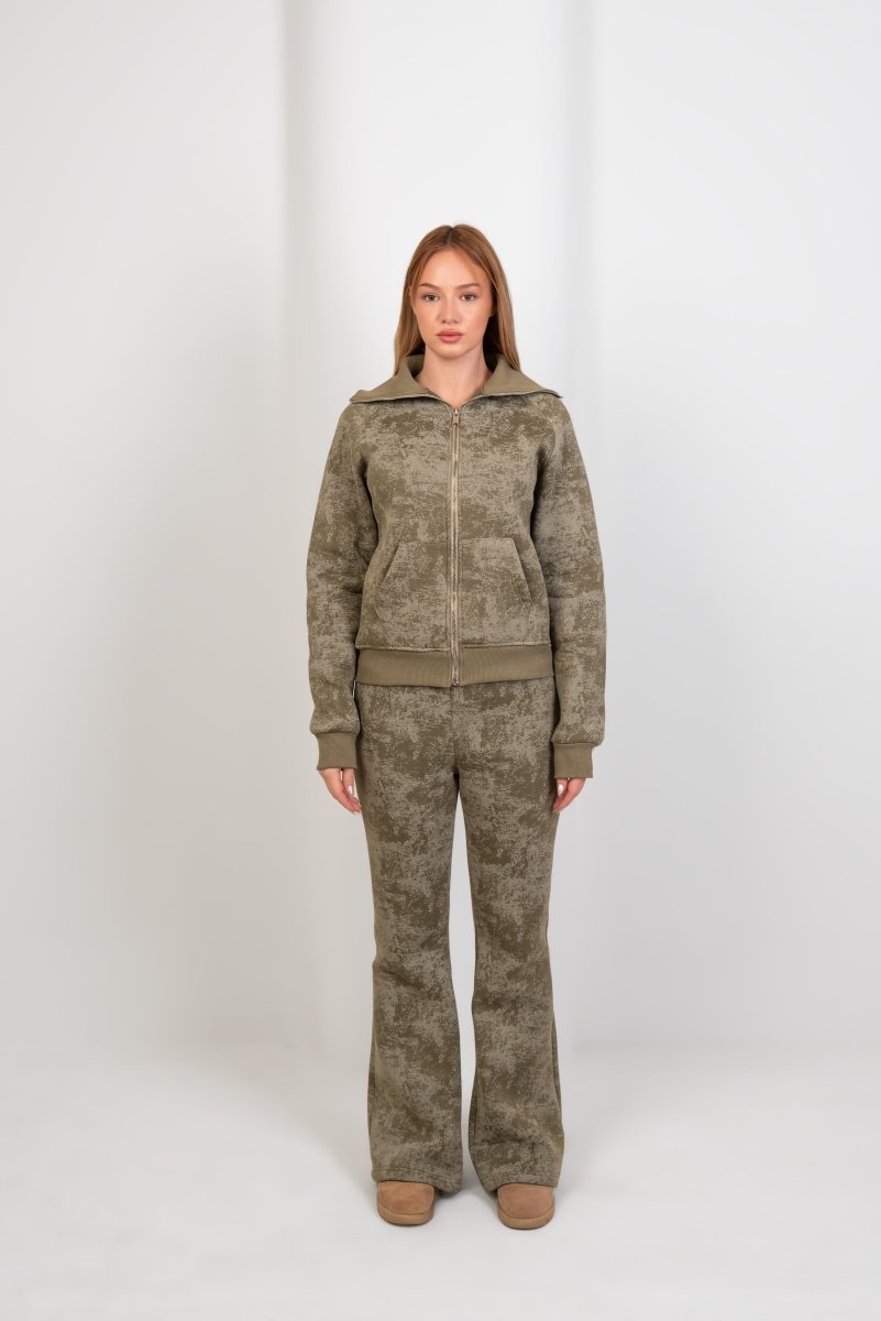 Vintage Wash Zip - Up Top – Olive - Hushy Wear